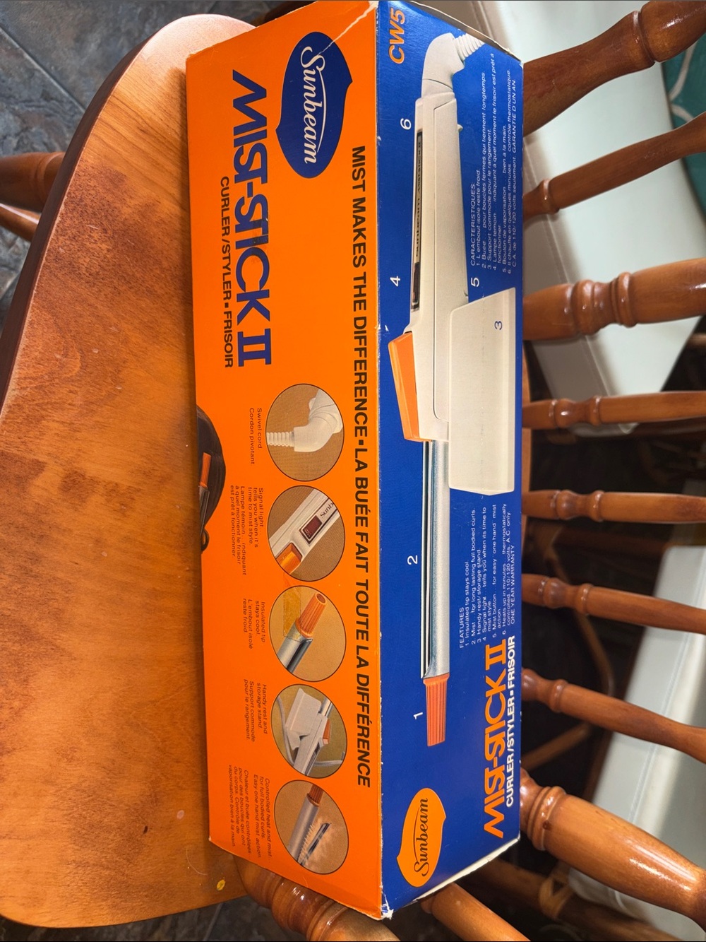 Sunbeam Mist-Stick II Hair Curler in Orange and Blue Box - Picture 6 of 7